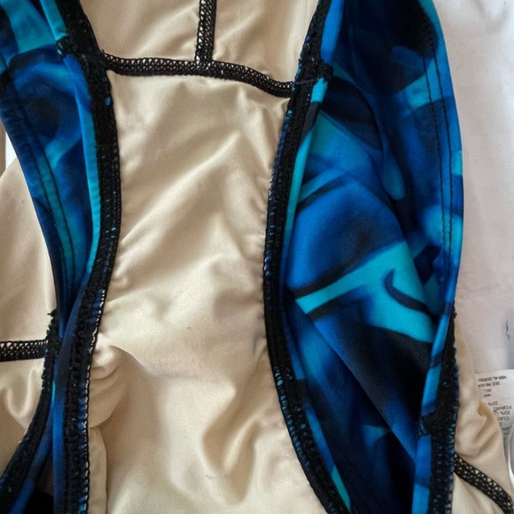 The Finals Competition One Piece Swimsuit Geometric Print XXS/30 Bright Blue - Picture 12 of 16